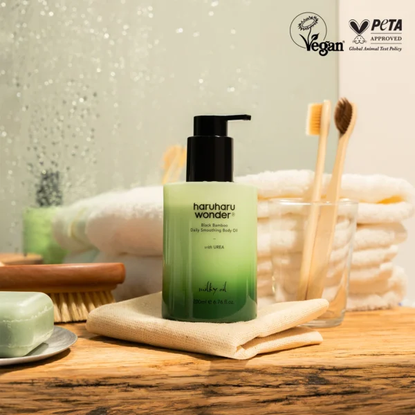 IMG_5699.webp Black Bamboo Daily Smoothing BODY Oil 200ml - HaruHaru Wonder