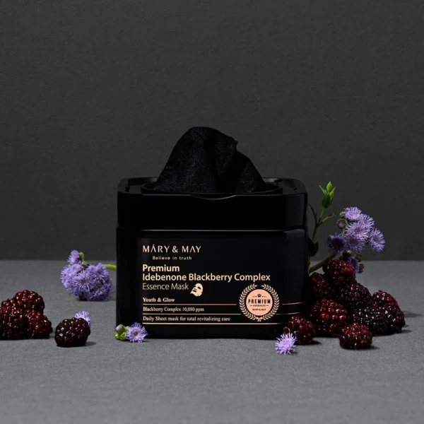 (20ea) Premium Idebenone Blackberry Complex Essence Mask - Mary&May