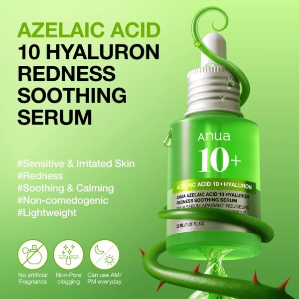 Azelaic Acid 10 Hyaluron Redness Soothing Serum 30ml - Anua